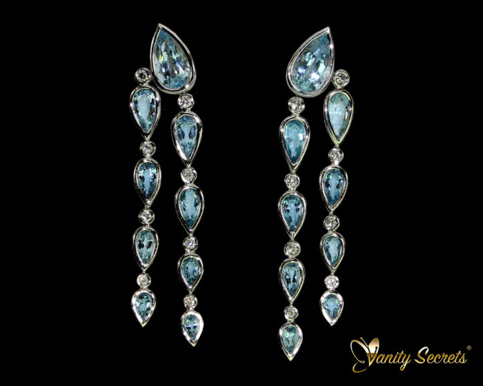 Vanity Secrets London Earrings Aquamarine drops