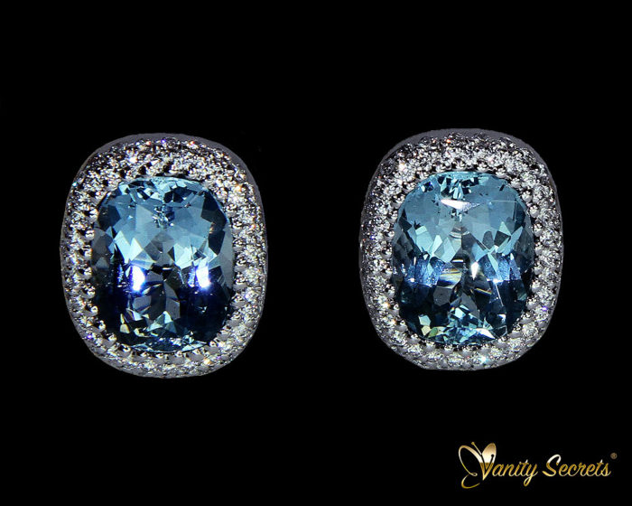 Vanity Secrets London Earrings Aquamarine